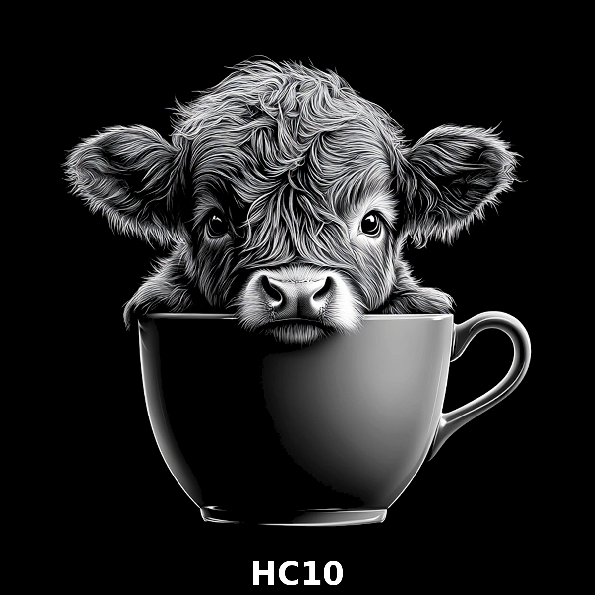 Set of four (4) Highland Cattle Coasters – Rustic Charm for Your Home