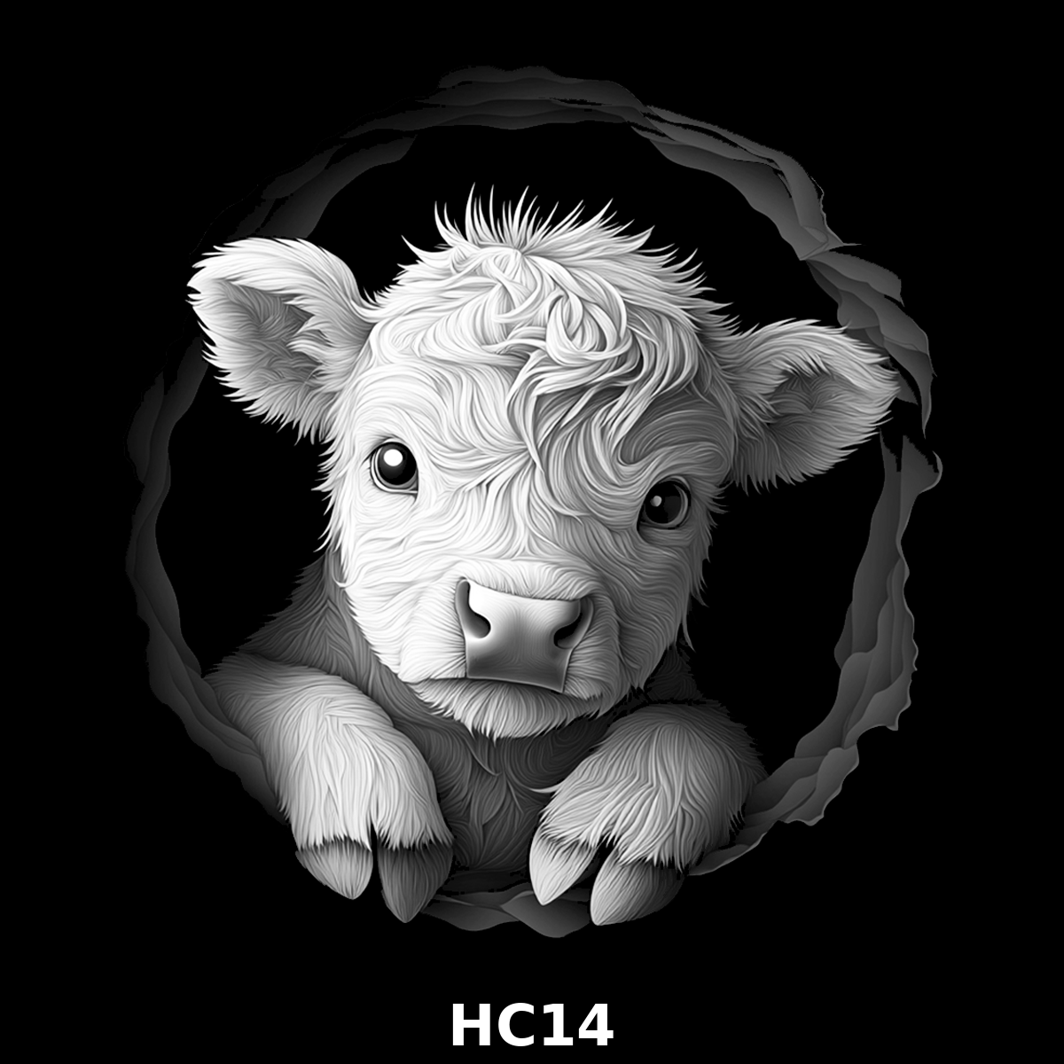 Set of four (4) Highland Cattle Coasters – Rustic Charm for Your Home