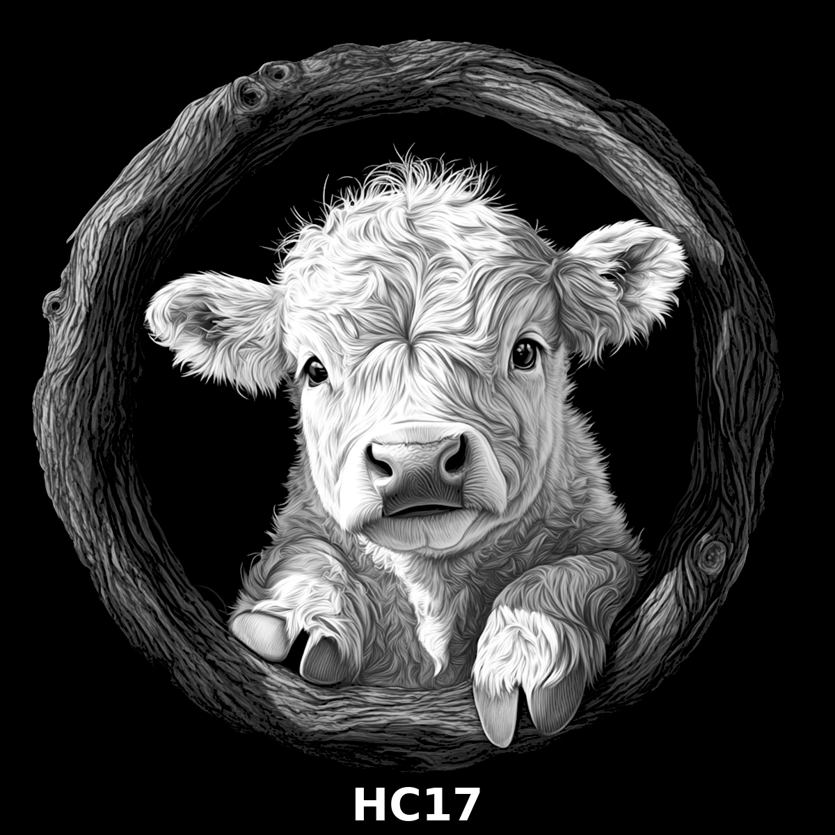 Set of four (4) Highland Cattle Coasters – Rustic Charm for Your Home