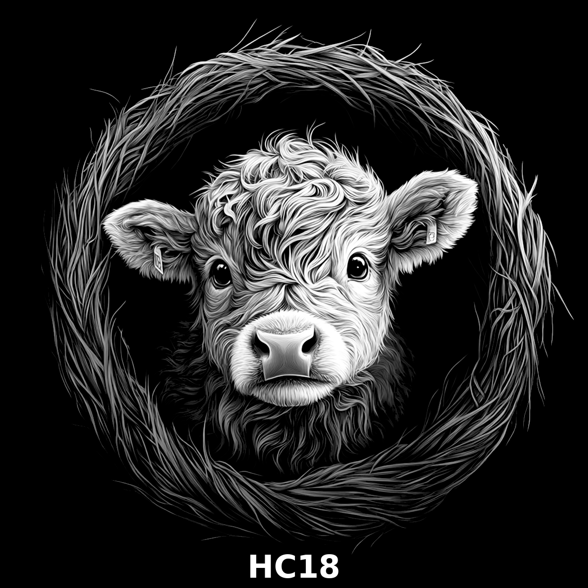 Set of four (4) Highland Cattle Coasters – Rustic Charm for Your Home