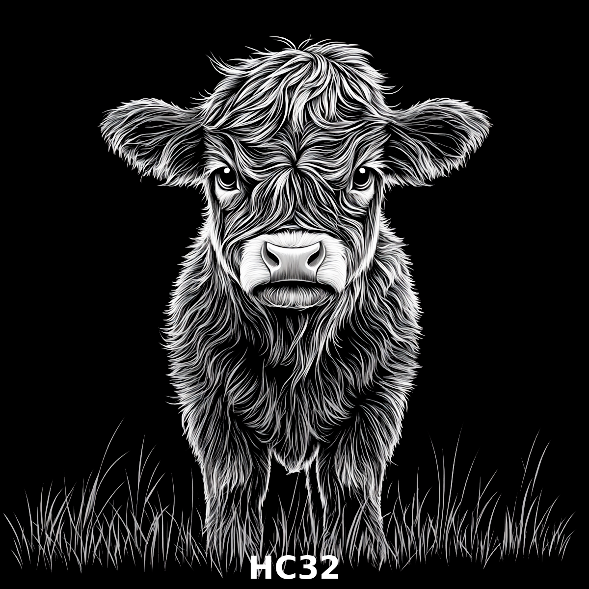Set of four (4) Highland Cattle Coasters – Rustic Charm for Your Home