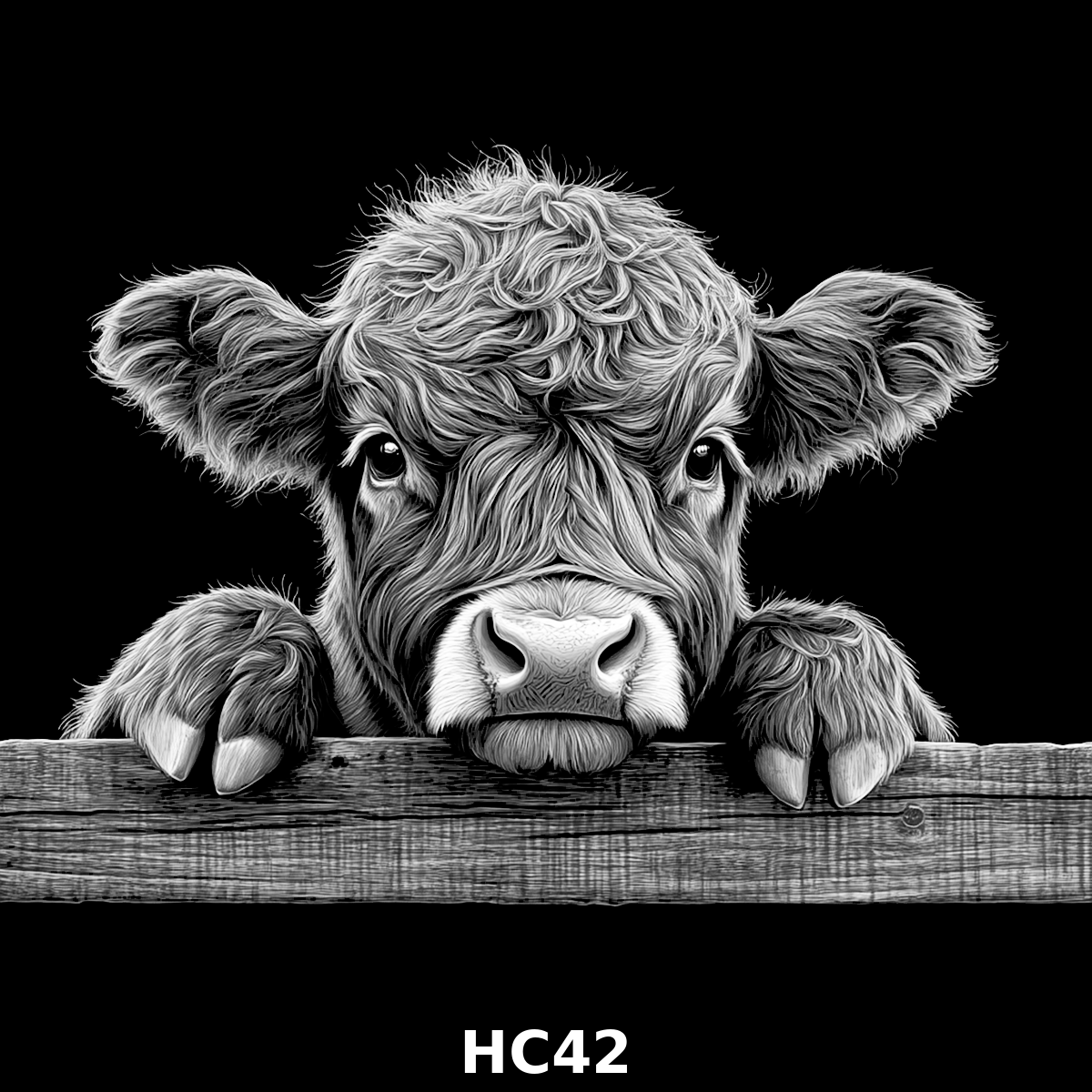 Set of four (4) Highland Cattle Coasters – Rustic Charm for Your Home