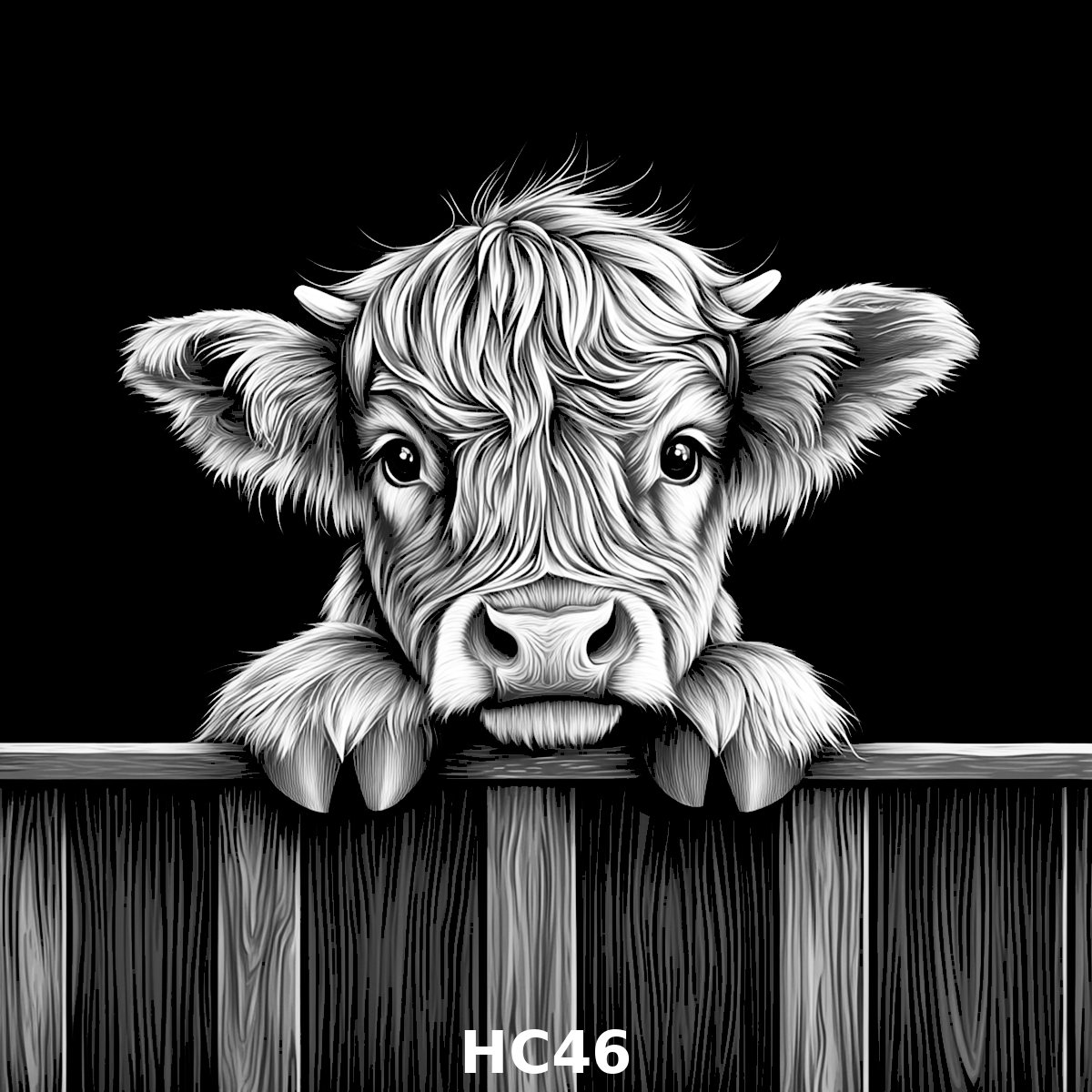 Set of four (4) Highland Cattle Coasters – Rustic Charm for Your Home