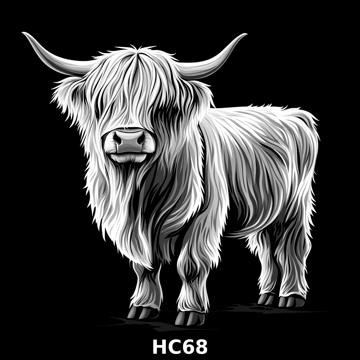 Set of four (4) Highland Cattle Coasters – Rustic Charm for Your Home