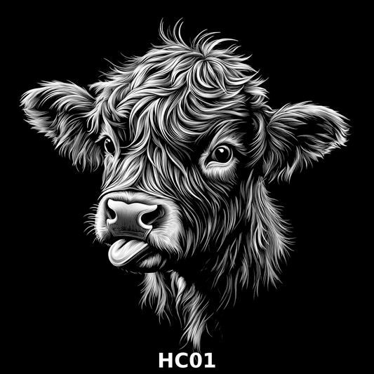 Set of four (4) Highland Cattle Coasters – Rustic Charm for Your Home